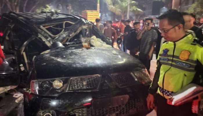 Pajero Sport Kecelakaan Tunggal di Pekanbaru, Begini Kata Polisi