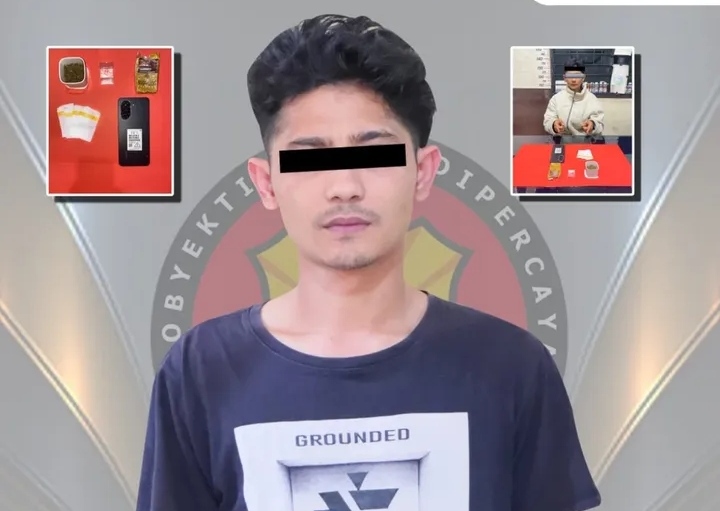 Pengedar Asal Labusel Diciduk di Payakumbuh, Sabu dan Ganja Disita. (Foto: Dok Polres Payakumbuh)