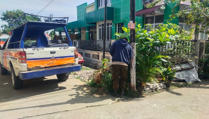 Pohon Tumbang Timpa Pagar Puskesmas, BPBD Padang Bergerak Cepat