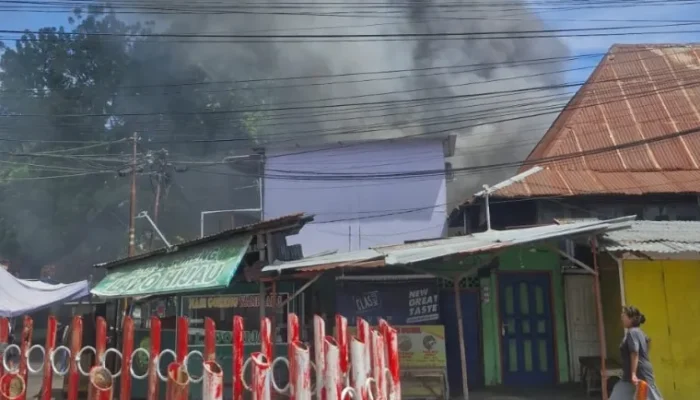 Diduga dari Kompor Gas, Rumah dan Tiga Toko di Lubeg Ludes Terbakar