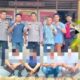 Empat pemain judol saat diamankan oleh pihak kepolisian di Mapolsek sitiung. (Ist)