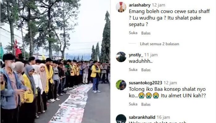 Demo di Bukittinggi Solidaritas, Mahasiswa UIN Gelar Shalat Gaib untuk Korban Aksi
