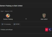 GRATIS! Link Nonton Live Streaming Semen Padang FC vs Bali United