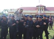 Batalyon B Pelopor Sat Brimob Polda Riau Sambut Kunjungan Kapolres Rohil