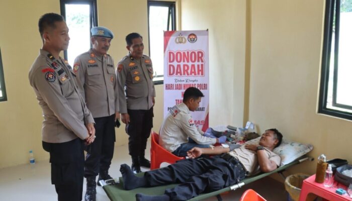 Peringati HUT ke-74 Humas Polri, Polres Pasaman Barat Sumbang 40 Kantong Darah untuk Masyarakat