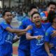 Beginilah salah satu momen saat Asir Azis cs merayakan gol yang berhasil dicetak ke gawang lawan.(ist)