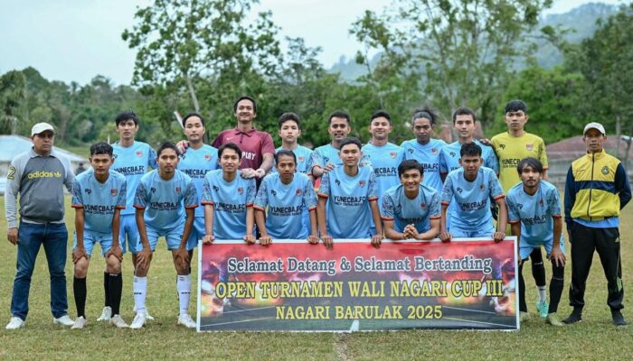 Yunecba FC Biru Tundukkan Air Putih FC 2-1 di Walinagari Cup III Barulak