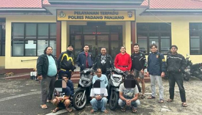 Tim Macan Marapi Tangkap 3 Pelaku Curanmor di Padang Panjang, 1 Motor Masih Hilang