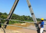 Jembatan Batanghari Sungai Langkok Dharmasraya Berusia 30 Tahun Mulai Diperbaiki