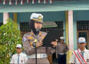 Dari Upacara HPN 2025 hingga Green Pollicing, Ini Pesan Kasatlantas Kampar di SMK N 1 Kuok