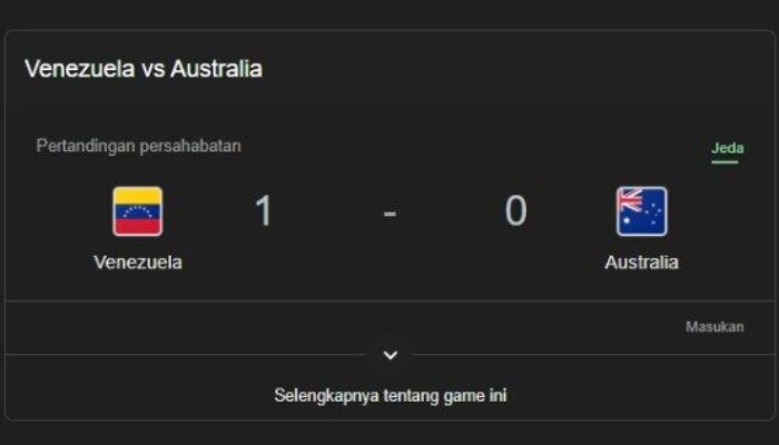Babak Pertama, Chuchu Ramirez Bawa Venezuela Unggul Tipis Atas Australia