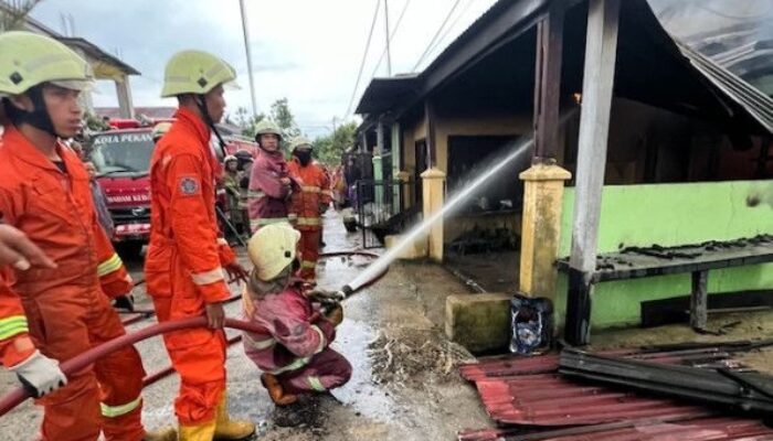 Kebakaran di Marpoyan Damai, Empat Rumah Hangus