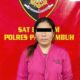 Tersangka seorang ibu berinisial Y (42) di Payakumbuh Jual Anak Sendiri via Aplikasi Daring. (dok.Humas Polres Payakumbuh)