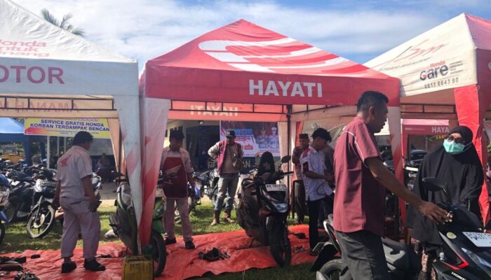 Peduli Pascabencana, Honda Hayati Perbaiki Ratusan Motor Warga Palembayan Agam