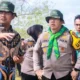 Kompol Bery Juana Putra (kiri) saat berkoordinasi dengan Kapolresta Kombes Jeki Mustika Rahmat baru-baru ini.(ist)