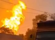 Pipa Gas Meledak di Inhil, 10 Warga Luka dan Kendaraan Terbakar