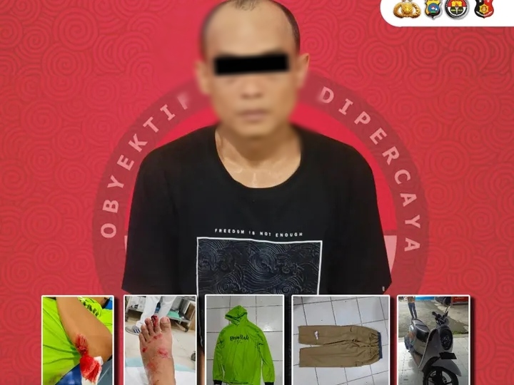 Pelaku penganiayaan berinisial RI (36) diamankan di Polres Payakumbuh. (Dok. Polres Payakumbuh)