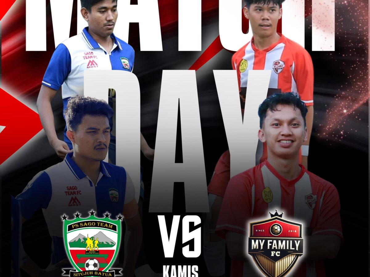 Duel PS Sago Team vs My Family FC pada babak penyisihan Sago Team Cup 2026 dijadwalkan kick-off pukul 16.30 WIB di Lapangan Chatib Sulaiman, Kamis (22/1/2026).