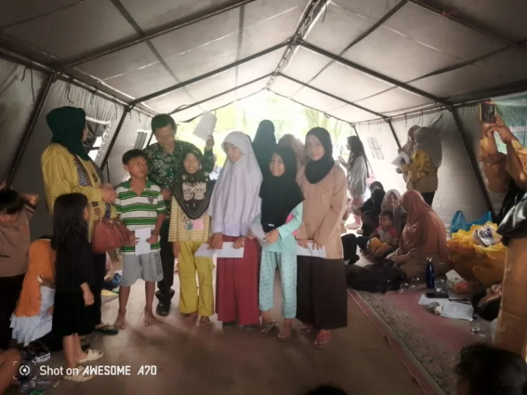 SatuPena Sumbar Gelar Trauma Healing Lewat Menulis untuk Anak Korban Gempa. (Istimewa)