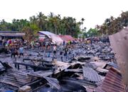Diduga Korsleting Listrik, 15 Rumah di Gaung Inhil Jadi Abu