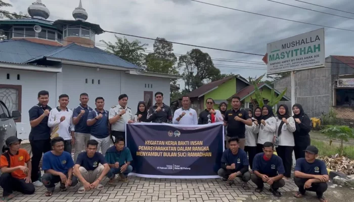 Sambut Ramadan, Petugas Rutan Kelas IIB Padang Goro Bersihkan Musala Masyithah