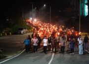Ratusan Obor Terangi Padang Panjang, Sambut Ramadan 1447 H