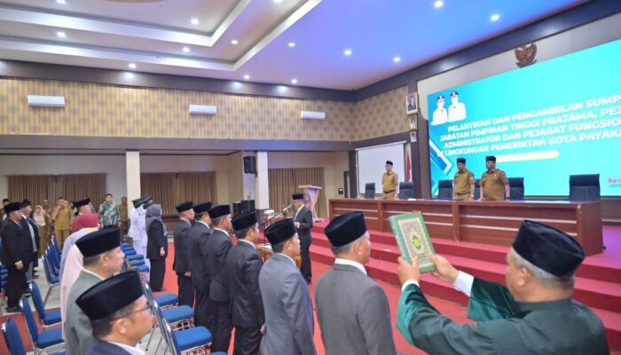 Pemko Payakumbuh Lantik Syahril Jadi Inspektur dan Empat Camat Baru