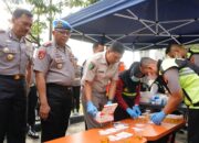 Seluruh Personel Polda Riau dan Polres hingga Polsek Jajaran Secara Serentak Melaksanakan Tes Urine