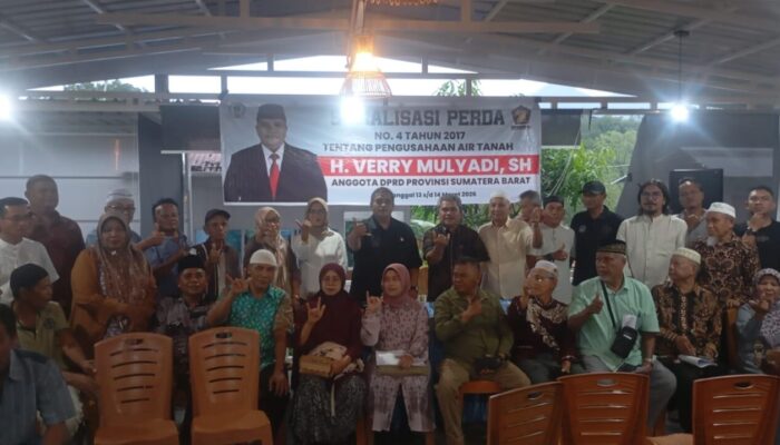 Verry Mulyadi Sosialisasi Perda Air Tanah di Lubuk Kilangan Padang