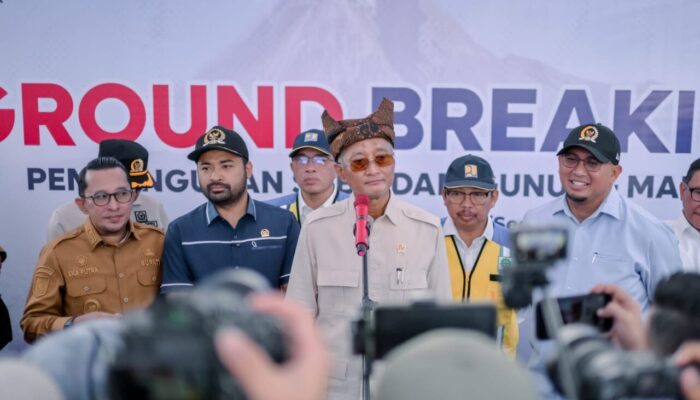 Zigo Rolanda Kawal Groundbreaking Sabo Dam Gunung Marapi di Tanah Datar