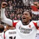 Penyerang AC Milan, Rafael Leao merayakan gol yang dicetaknya.(ist)