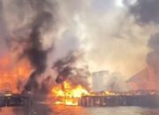 Mapolsek Concong Hangus Terbakar Bersama 26 Rumah Warga di Inhil