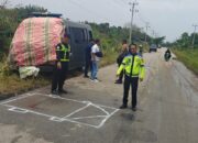 Mobil Polisi Terguling di Dumai, Ternyata Mengangkut 14 Tahanan Polsek Mandau