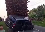Viral di Instagram, Truk Mundur di Tanjakan Hantam Innova di Inhu Riau