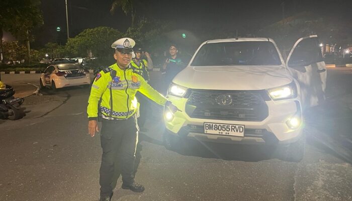 105 Kendaraan Ditilang, Satlantas Pekanbaru Tindak Tegas Pelat Nomor Tak Sesuai