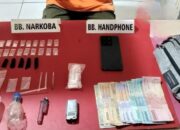 Pengedar Sabu di Kampar Kiri Ditangkap Saat Main Game di Pondok Sawit, Polisi Sita 18 Paket