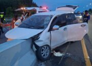 Tragis di Tol Permai KM 14 B, Avanza Putih Hantam U-Turn