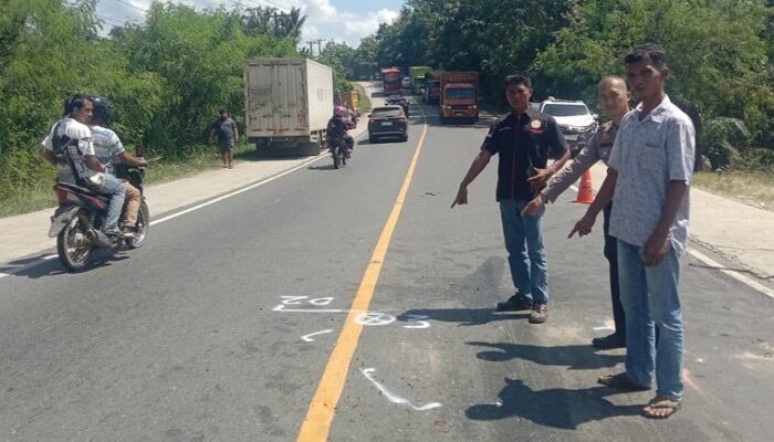 Tabrakan 4 Kendaraan di Lubuk Ogung Pelalawan Tewaskan Pengendara Becak