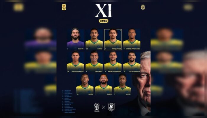 Ini Starting XI Brasil untuk Hadapi Jepang di Babak 32 Besar Piala Dunia 2026