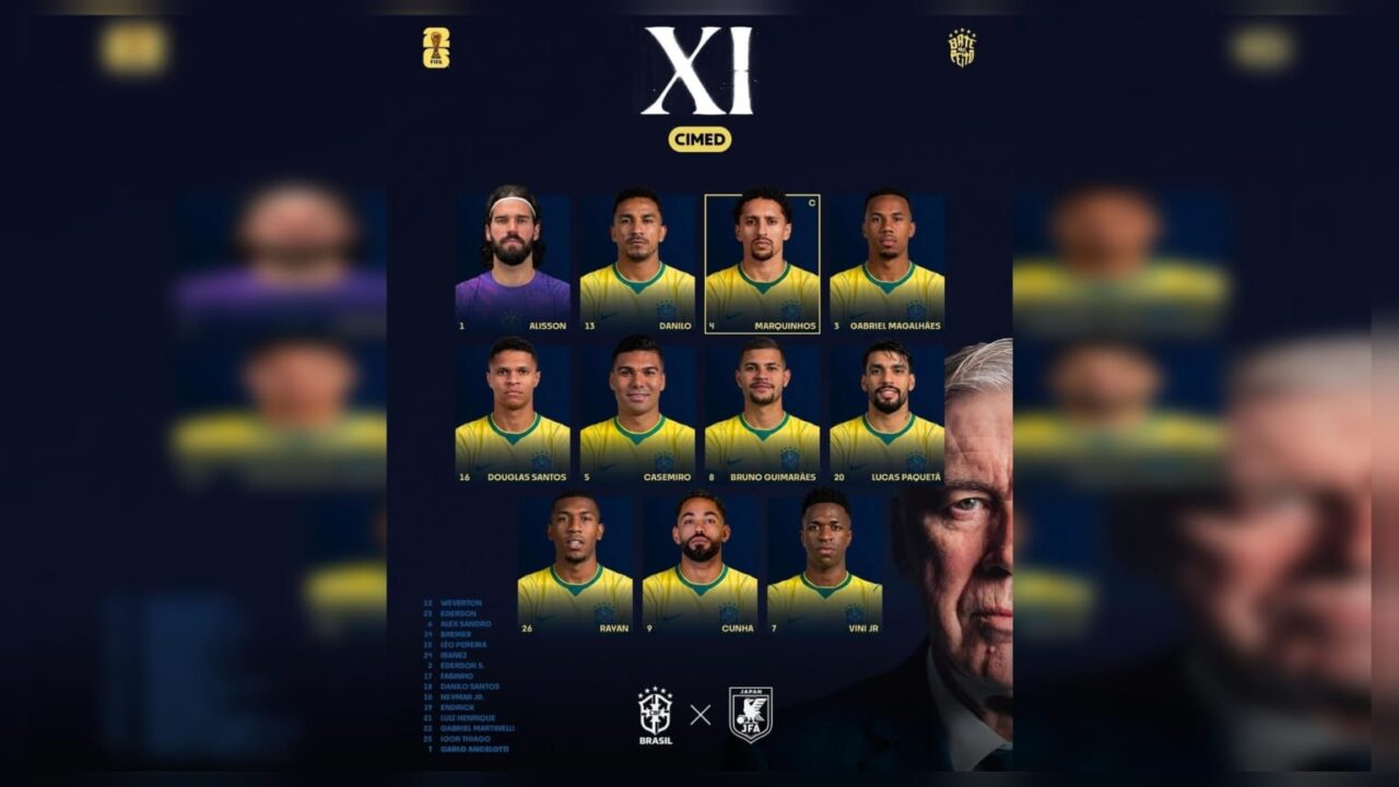 Ini Starting XI Brasil untuk Hadapi Jepang di Babak 32 Besar Piala Dunia 2026