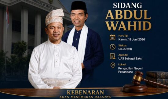 UAS Dijadwalkan Bersaksi di Sidang Abdul Wahid Hari Ini