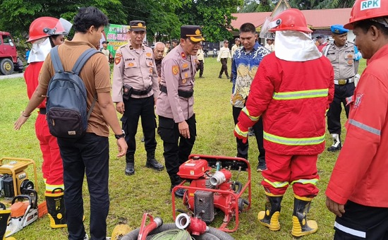 Apel Siaga Karhutla, Polsek Tapung Satukan TNI, Pemerintah dan Perusahaan