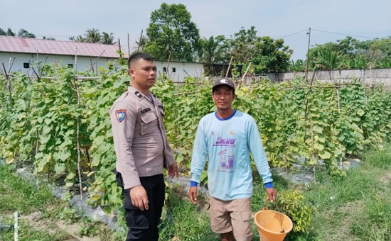 Bhabinkamtibmas Rumbai Barat Sambangi Kebun Ketapang Warga