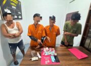 Polsek Tambang Gerebek Pondok Kebun Sawit, Empat Pria Diciduk Bersama 4,8 Gram Sabu, Bandar Diburu