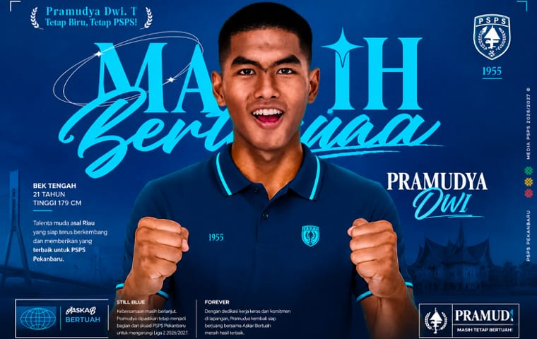 PSPS Pekanbaru Pertahankan Pramudya Dwi untuk Misi Besar Liga 2 Musim Ini