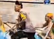 Viral Jadi Timbo Ruang Pacu Jalur, Bripka Asril Buktikan Polisi Bisa Menjaga Budaya