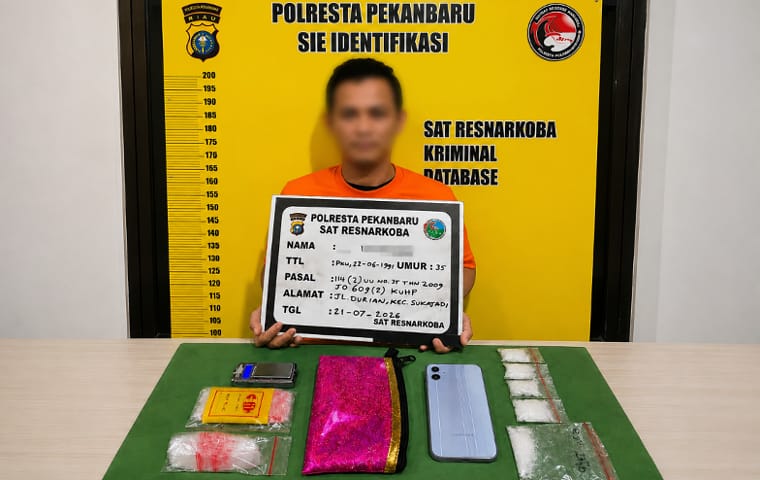 Pengedar Sabu di Sukajadi Dibekuk, 24 Gram Barang Bukti Diamankan Polisi