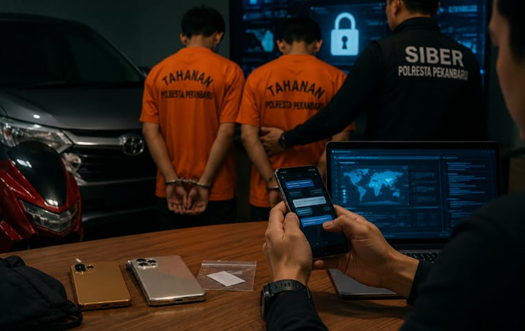 Polresta Pekanbaru Bongkar Penipuan Online, Korban Rugi Rp300 Juta
