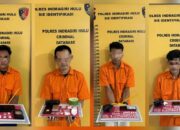 Dalam Semalam, Polres Inhu Tangkap 4 Pengedar Narkoba Ini