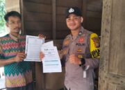 Cegah Karhutla Sejak Dini, Polsek Batu Hampar Rohil Sebar Maklumat Kapolda Riau